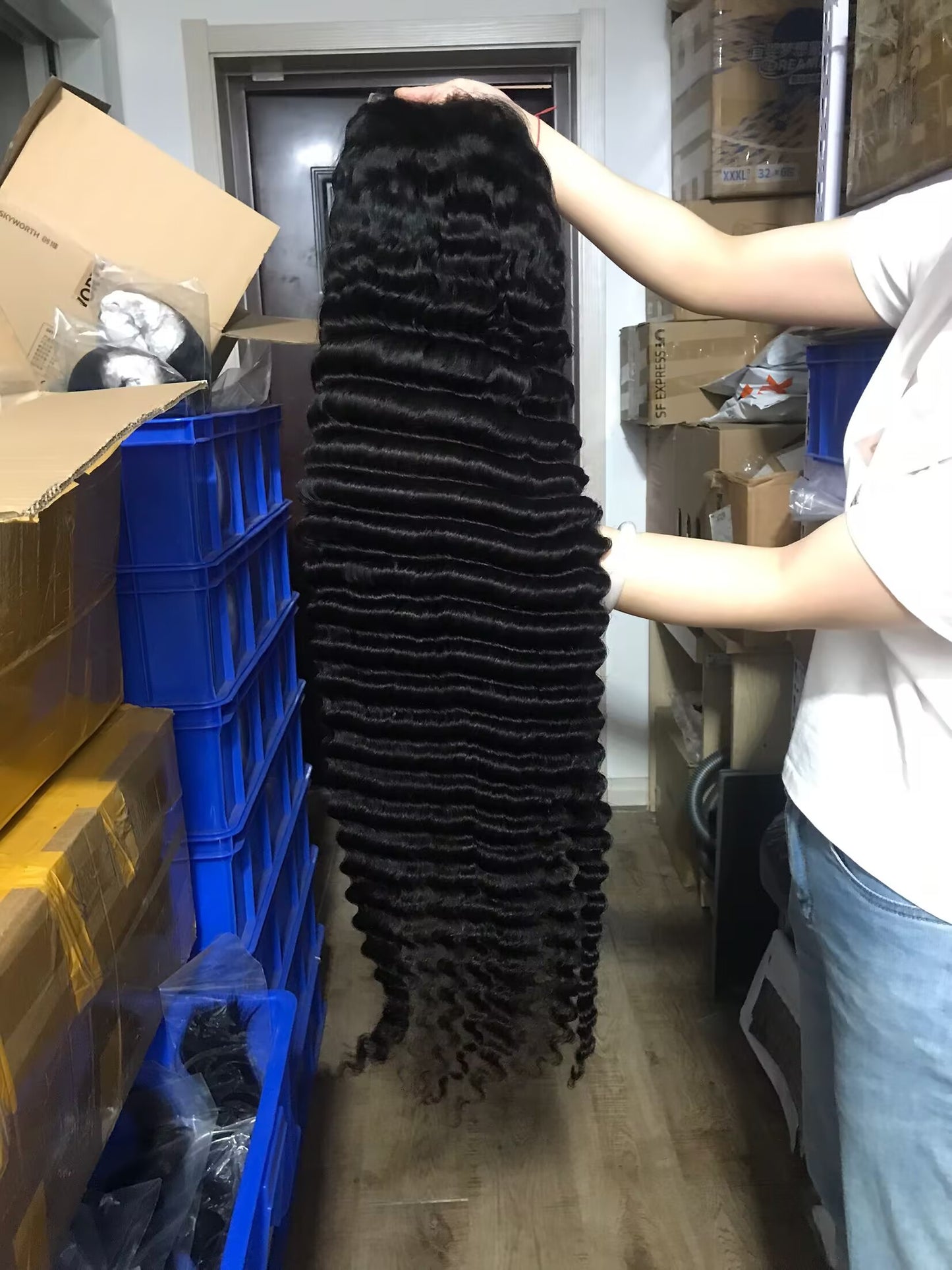 36" 13x6 HD Full Frontal Silky Straight , body wave, deep wave Wig