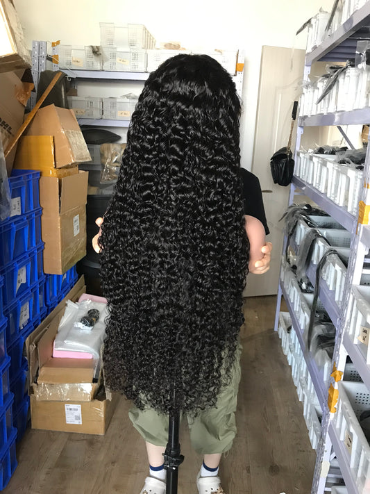 13x6 HD full frontal wig 32” water Wave  250%